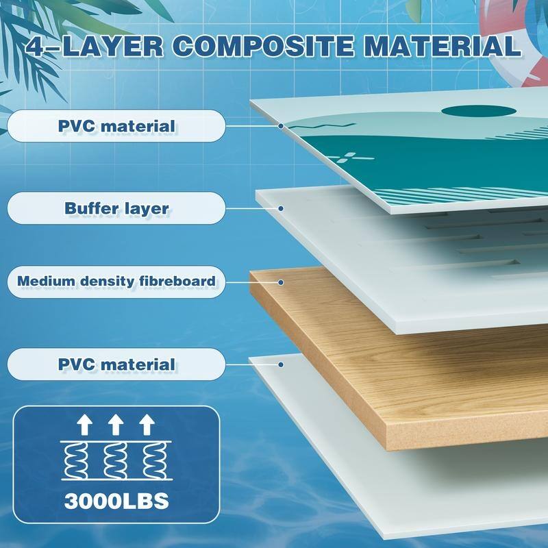 Homall Foldable Above Ground Swimming Pool Portable Outdoor Inflatable-free Pools