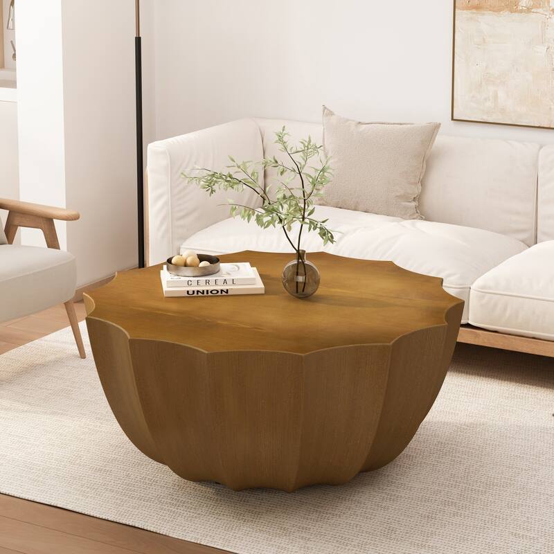 35.43" Modern Coffee Table, MgO Cement Coffee Table