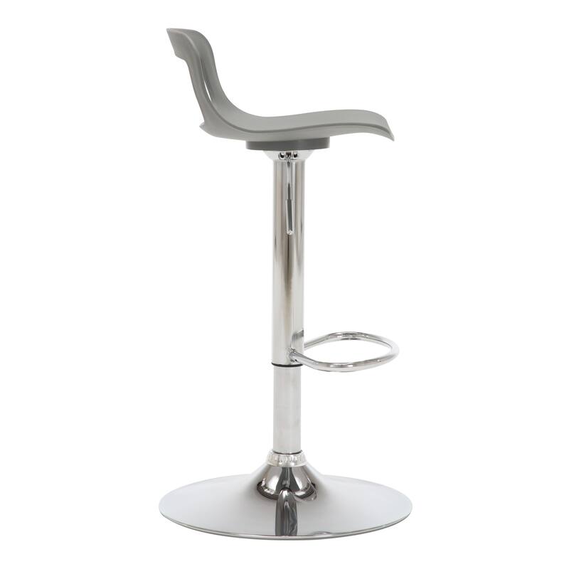 Adjustable Barstools Airlift Counter Bar Pub Height Stools with Plastic Seat Set of 2