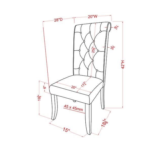 Sheila Rustic Farmhouse Tufted Fabric Dining Chairs (Set of 2) by Furniture of America Bed