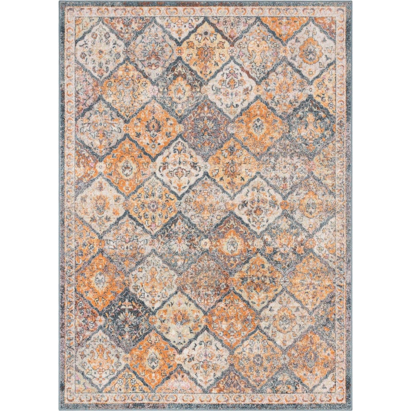 Well Woven Rodeo Elaine Vintage Bohemian Area Rug - 3' 11" x 5' 3" - Blue - Runner/Rectangle
