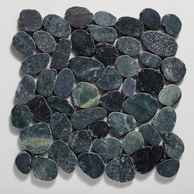 Sliced Pebble 11 in. x 11 in. Mesh-Mounted Mosaic Wall and Floor Tile