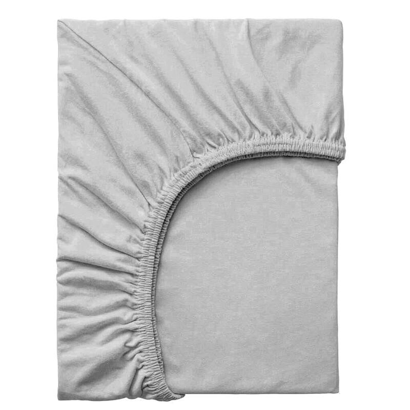 OrganicClub Ultra Soft Cotton Fitted Sheet - Grey - King