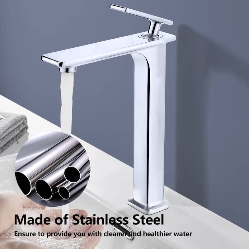 Topcraft 6/12in Single Handle Single Hole Bathroom Faucet Bathroom Vessel Faucet