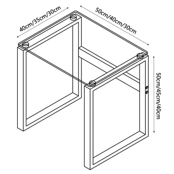 Nesting Coffee Table, Tempered Glass End Tables Set of 3, Stacking Solid Wood Side Tables For