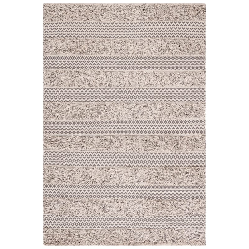 SAFAVIEH Natura Adel Cotton Rug - 3' x 5' - Grey/Ivory