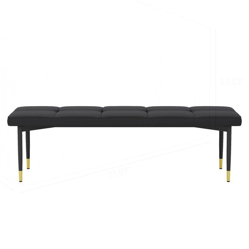 59*17 Inch Multifunctional Black Shoe Bench