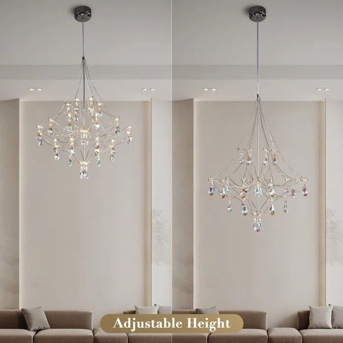 KAYLA Modern Crystal Chandelier - Luxury LED Pendant Ceiling Light