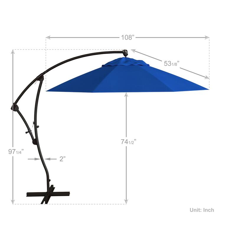 Okracoke 9ft Rotating Aluminum Umbrella by Havenside Home