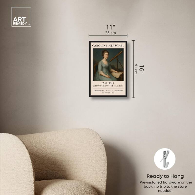Early Female Astronomer Canvas by Art Remedy