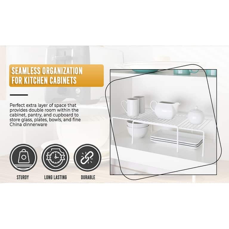 Ybm Home Wire Cabinet Helper Shelf Organizer, White 2553vc
