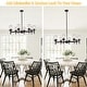 preview thumbnail 29 of 29, Modern Black Farmhouse Chandelier Dining Room Light Fixture Over Table Industrial Lighting for Living Room Foyer Kitchen