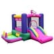preview thumbnail 2 of 7, Inflatable Bounce House with Slide Splash Pool Basketball Hoop and Ring Tossing Games - 116.5" x 113" x 72"