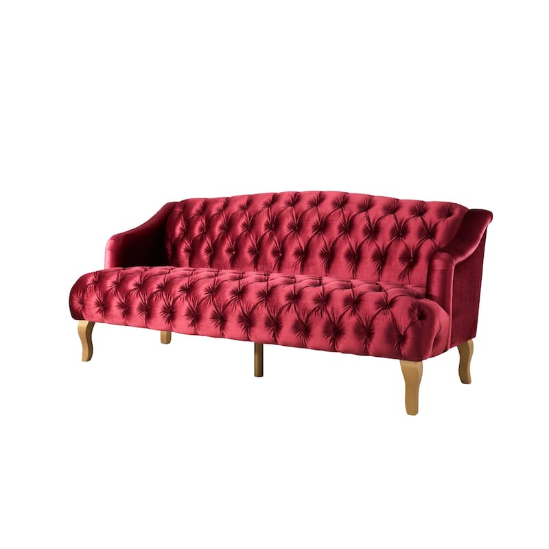 Adelia Modern Glam Tufted Velvet Sofa by Christopher Knight Home