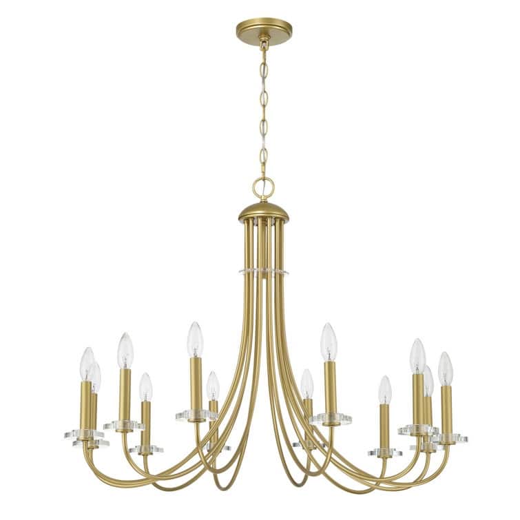 Acroma 12 - Light Dimmable Empire Gold Chandelier - N/A