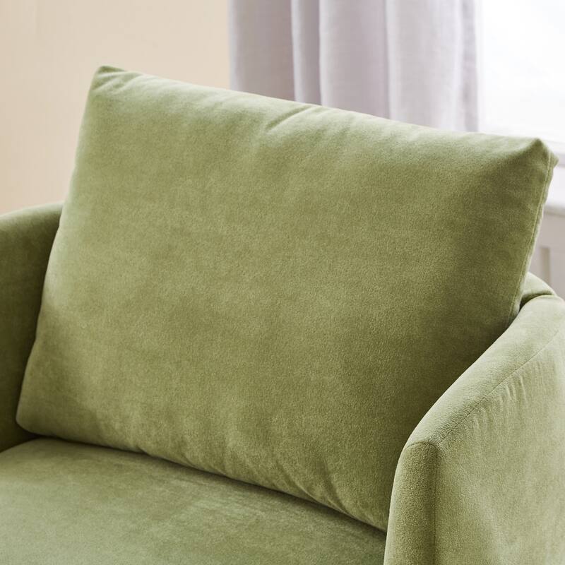 Chenille Swivel Barrel Chair