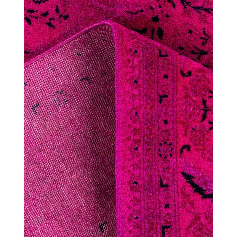 Fine Vibrance, One-of-a-Kind Hand-Knotted Area Rug - Pink, 5' 10" x 5' 10" - 5' 10" x 5' 10"