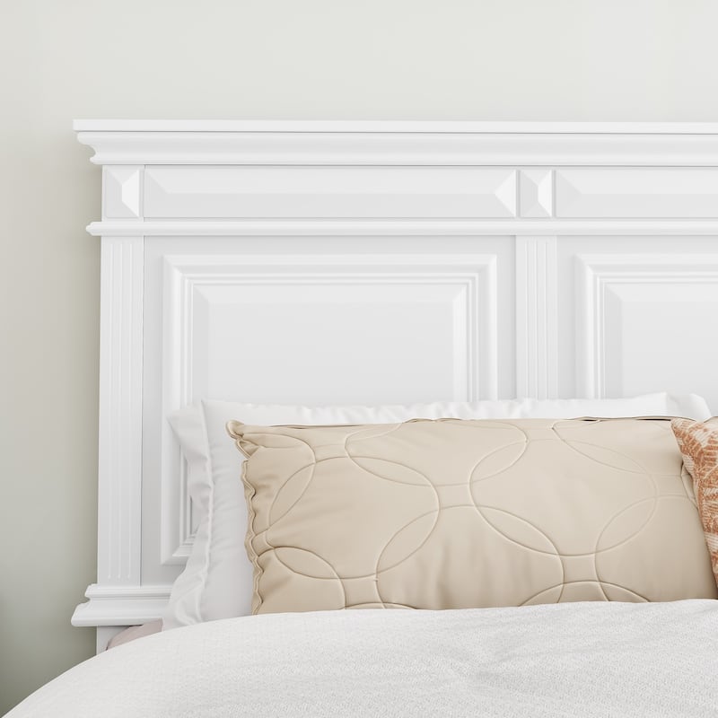 Classic Solid Wood Panel Bed Frame