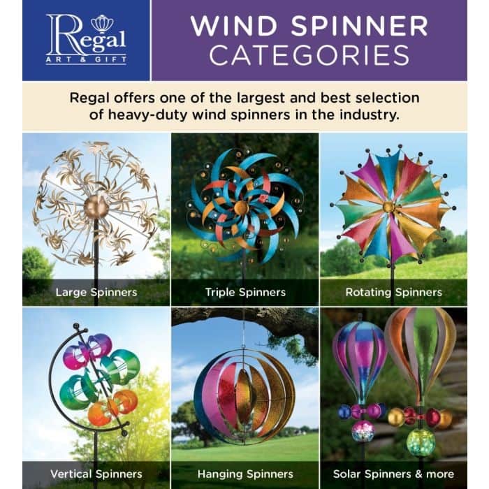 32 Rotating Wind Spinner - Confetti - 32"X9.5"X84"