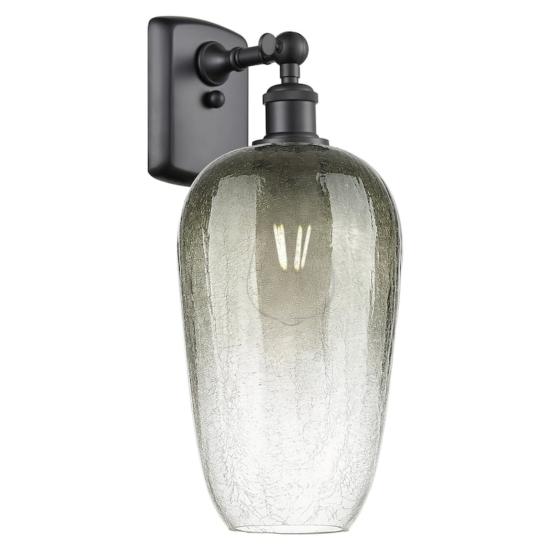 Innovations Lighting 516-1W-16-7 Brookhaven Flute Sconce Brookhaven - Matte Black / Slate