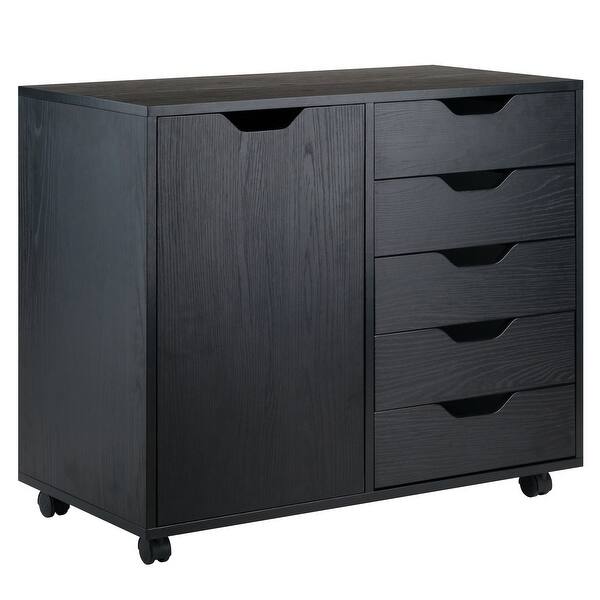 Shop 30 5 Black Elegant Halifax Rectangular Cabinet With Expanded Multi Drawer Storage Overstock 30018817
