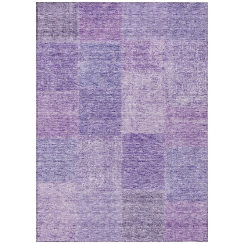 HomeRoots Patchwork Transitional Rectangle Outdoor Rug