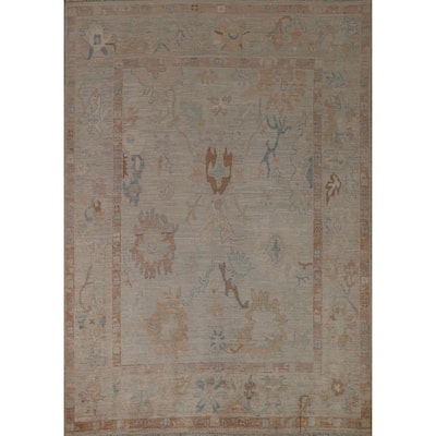 Vegetable Dye Oushak Turkish Wool Area Rug Handmade Traditional Carpet - 6'6" x 8'1"