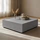 preview thumbnail 6 of 12, 38" Square MGO Coffee Table with a Natural Stone-Look Finish for Living Room & Outdoor Patio
