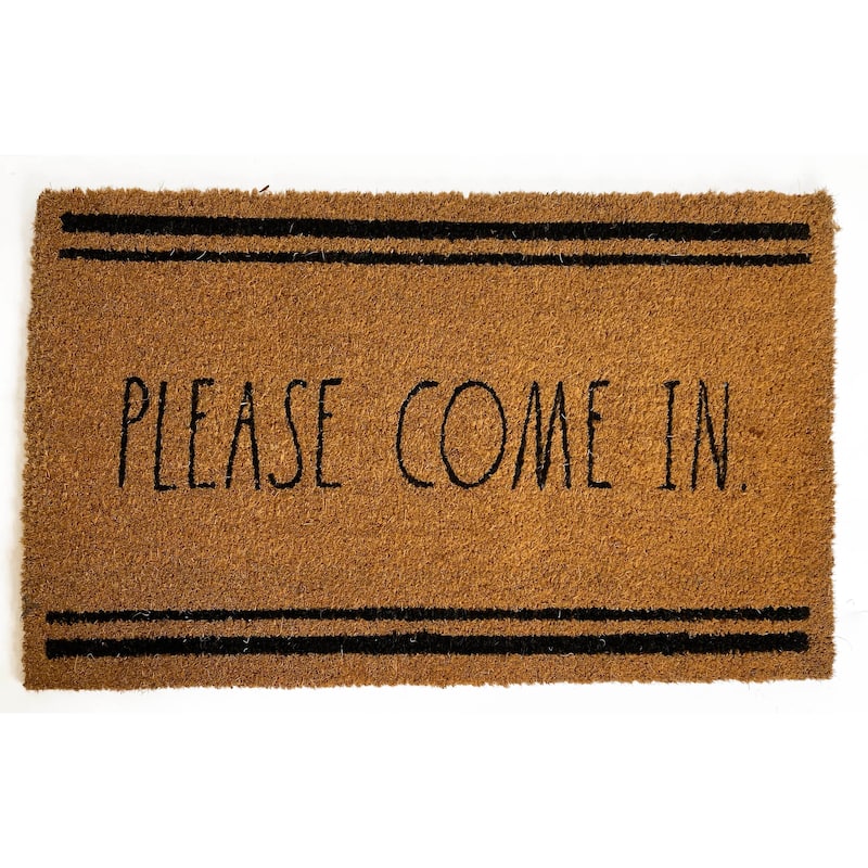 Rae Dunn Eviromentally Friendly Coir Welcome Mat - 24" x 36"