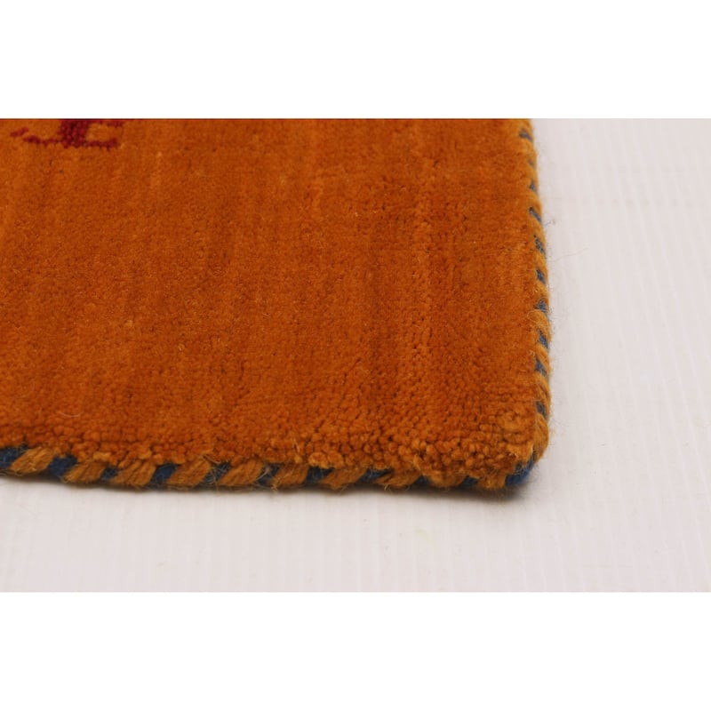 Kashkuli Gabbeh Orange Rug 2'8" x 13'0" - 2'8 x 13'0