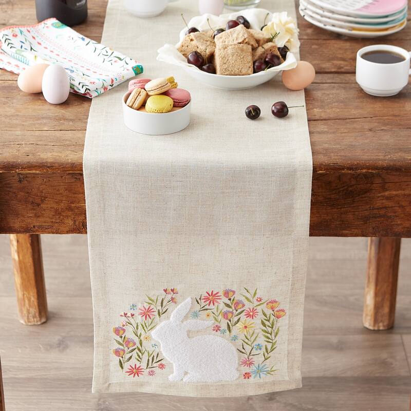 DII Happy Bunny Reversible Table Runner 14x72 inch