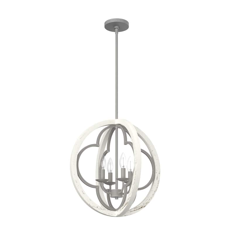 Hunter 19" Gablecrest 4-Light Pendant - Kitchen Island, Dining Room, Entry - Modern Farmhouse, French Country, Distressed