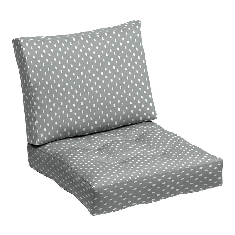 ARDEN earthFIBER Tufted Blowfill Deep Seat Set, 24 x 24 - Stone Grey Dot
