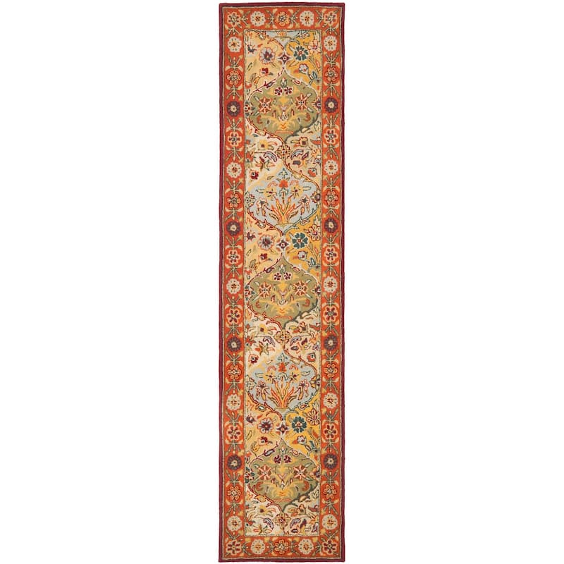 SAFAVIEH Handmade Heritage Square Knot Traditional Oriental Wool Rug