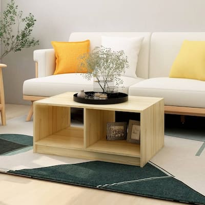 vidaXL Solid Pinewood Coffee Table 29.5"x13.2" Couch End Table Multi Colors - 29.5" x 19.7" x 13.2"