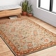 preview thumbnail 1 of 8, Alexander Home Madaline Traditional Floral Hand-Hooked 100% Wool Area Rug 2'3" x 3'9" - Slate/Terracotta
