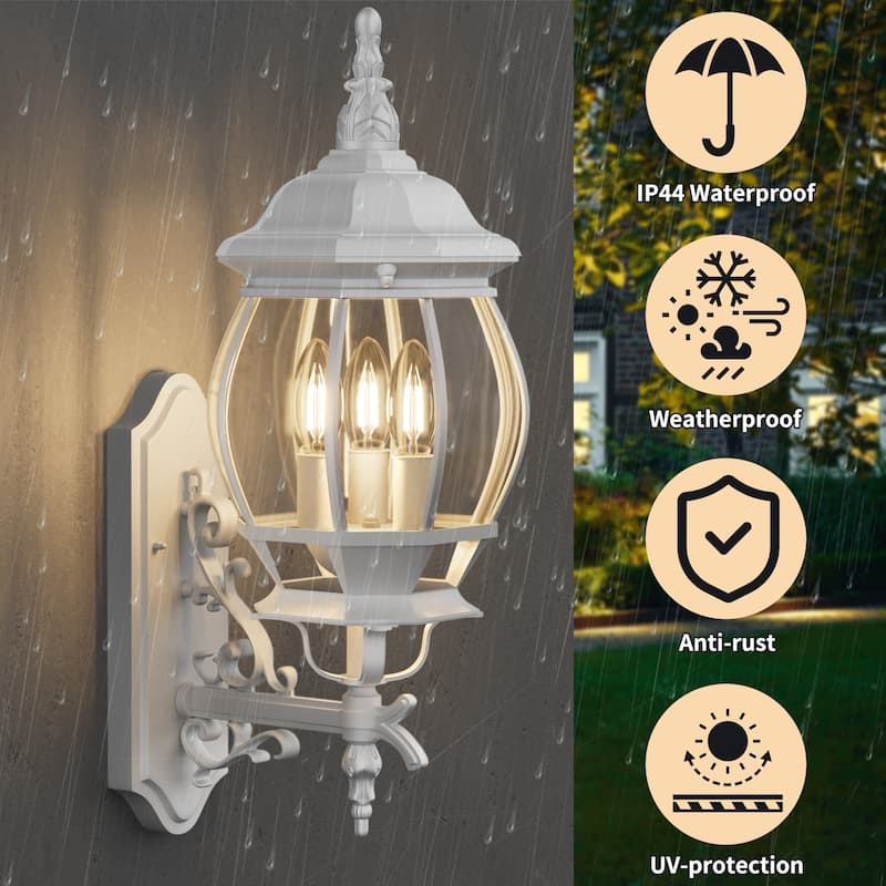 Outdoor 1/3 Light Waterproof Aluminum Wall Light