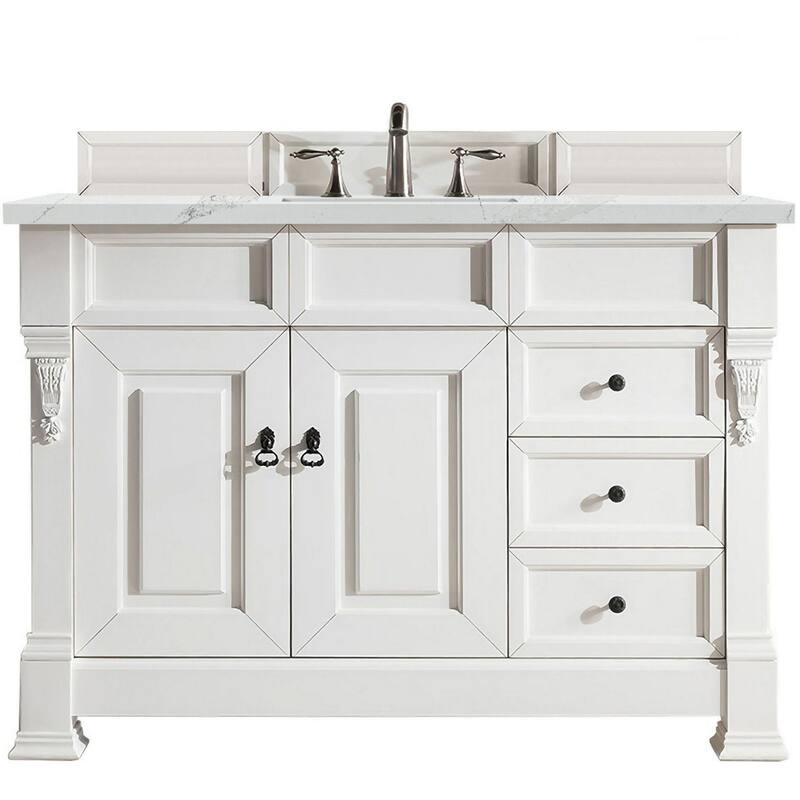 James Martin Vanities 147-V48-3ENC Brookfield 48" Free Standing Single - Bright White - Painted