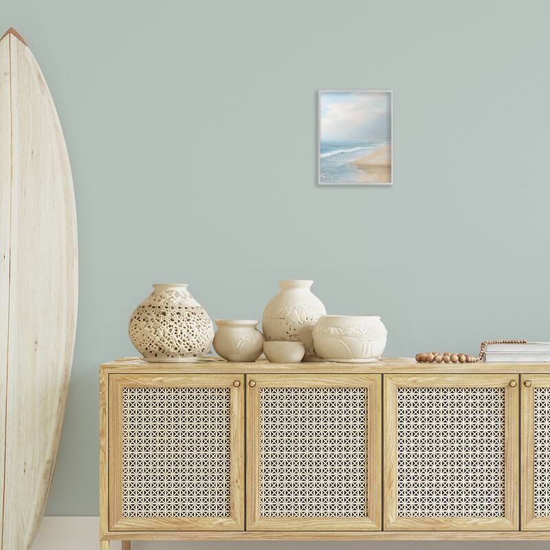 Stupell Serenity Beach View Framed Giclee Art Design By Franklyn Gregory
