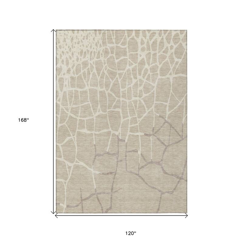 HomeRoots Abstract Transitional Rectangle Outdoor Rug