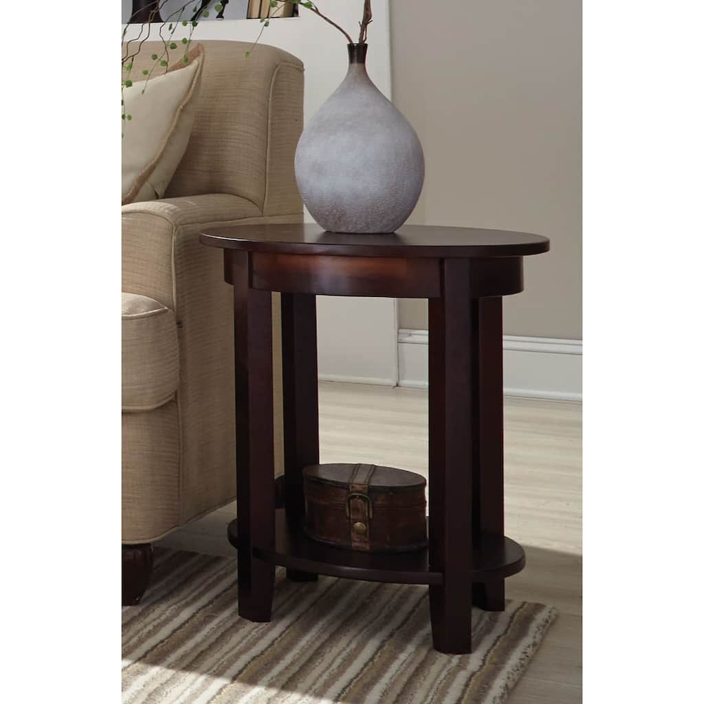 Copper Grove Daintree Round End Table with Shelf