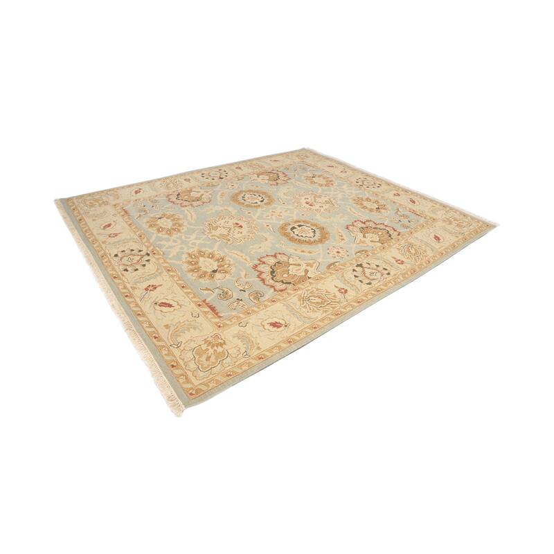 Blue/Beige Soumak Flatweave Area Rug