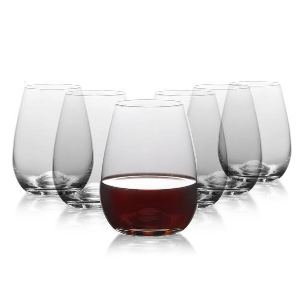 TABLE 12 15.5-Ounce Stemless Wine Glasses, Set of 6, Lead-Free Crystal,  Break Resistant - Bed Bath & Beyond - 36068567