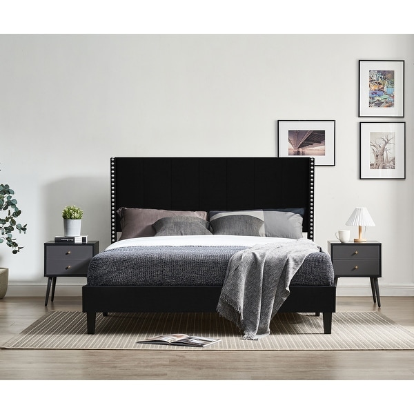 Queen size deals wingback headboard