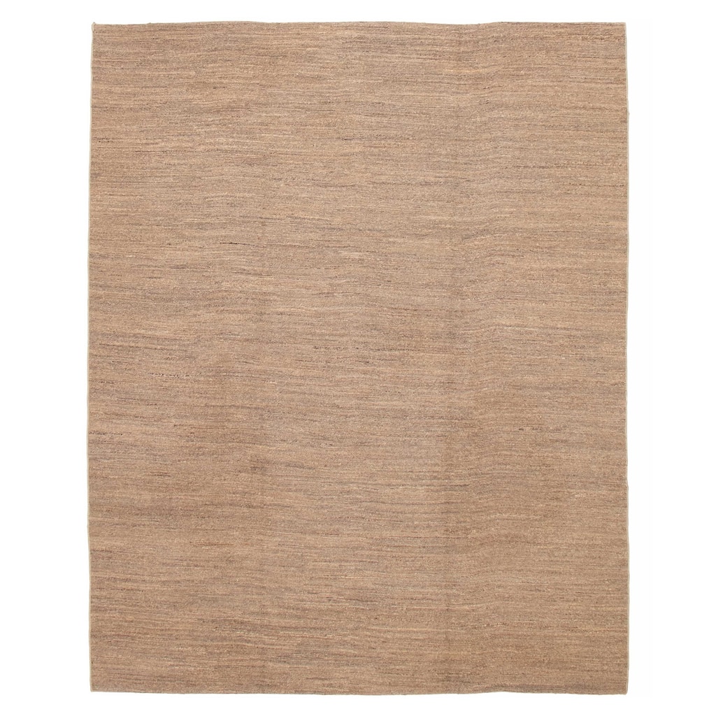 ECARPETGALLERY Flat-Weave Natural Khaki Wool Kilim - 7'10 x 9'10