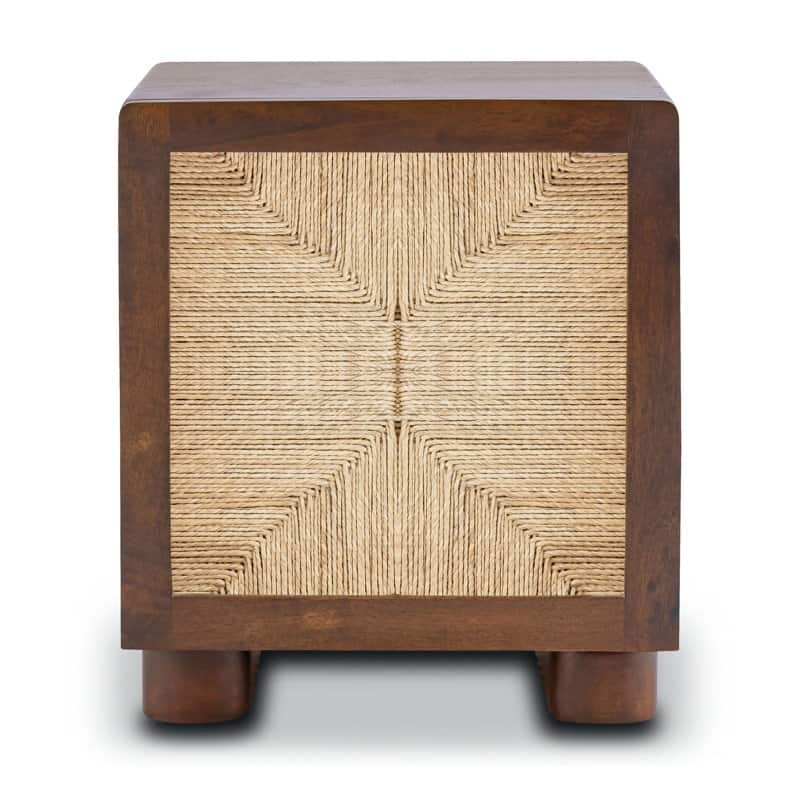 Edgemod Bali Mango Wood Nightstand in Acorn Brown