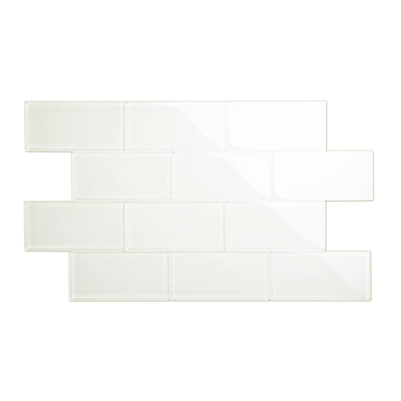 Alabaster 3x6 Glass Subway Tile