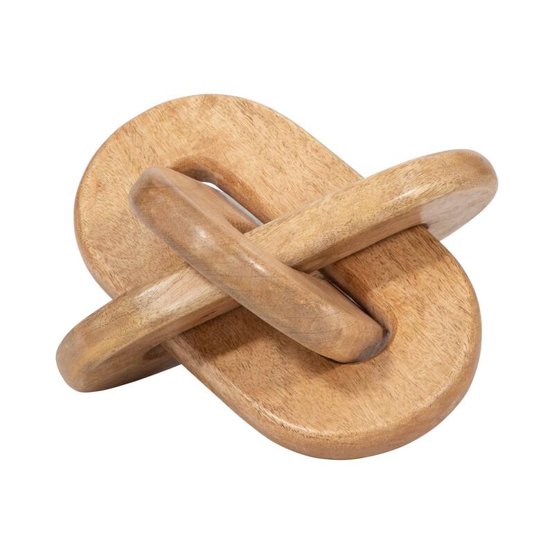 Sagebrook Home Neutral Wood Decorative Knot Figurine