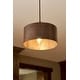 preview thumbnail 4 of 3, Hammered Copper 8-in Round Cylinder Pendant Light in Oil Rubbed Bronze (L900DB)