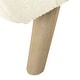 preview thumbnail 45 of 43, HomePop Modern Sherpa Storage Bench with Wood Legs - Cream